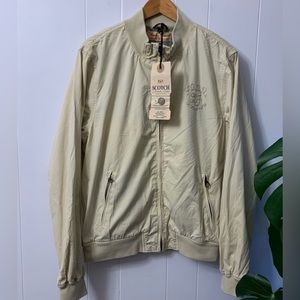 New Scotch & Soda Maison Bomber Varsity Jacket Khaki FCAR Le Nec Plus Ultra RARE